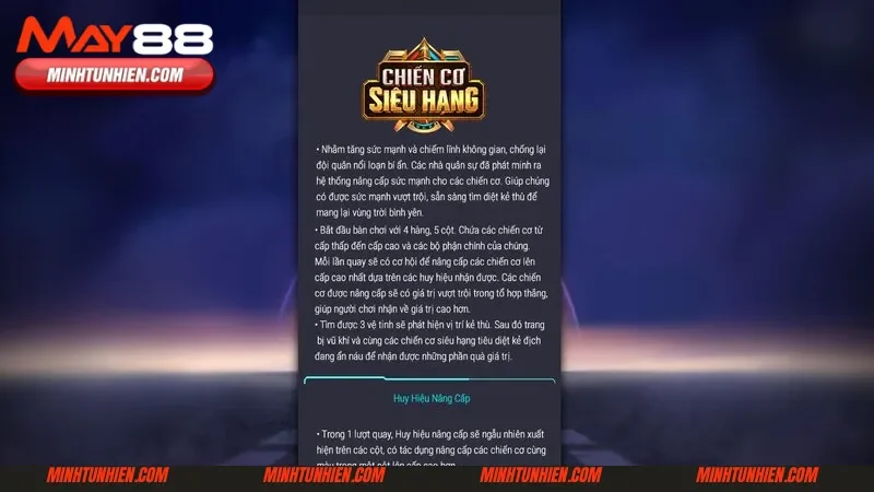 Bật mí các kinh nghiệm chơi Chiến cơ siêu hạngChắc hẳn đây là nội dung được nhiều người chơi đón chờ nhất. Việc tìm hiểu về các chiến thuật chơi game nổ hũ sẽ giúp bạn dễ dàng thắng lớn. Sau đây là một vài kinh nghiệm chinh phục vòng quay hũ này đến từ các cao thủ.